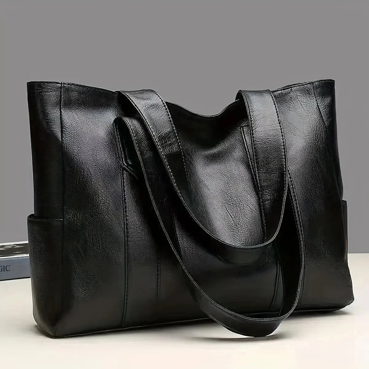 Sac Vintage en Cuir Souple, Pratique et Chic