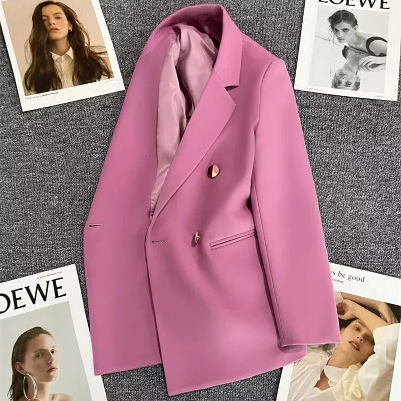 Blazer Lune pour Femme - Design Double Boutonnage Chic