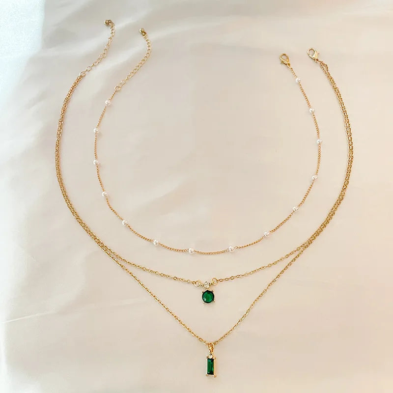 Collier Femme Émeraude